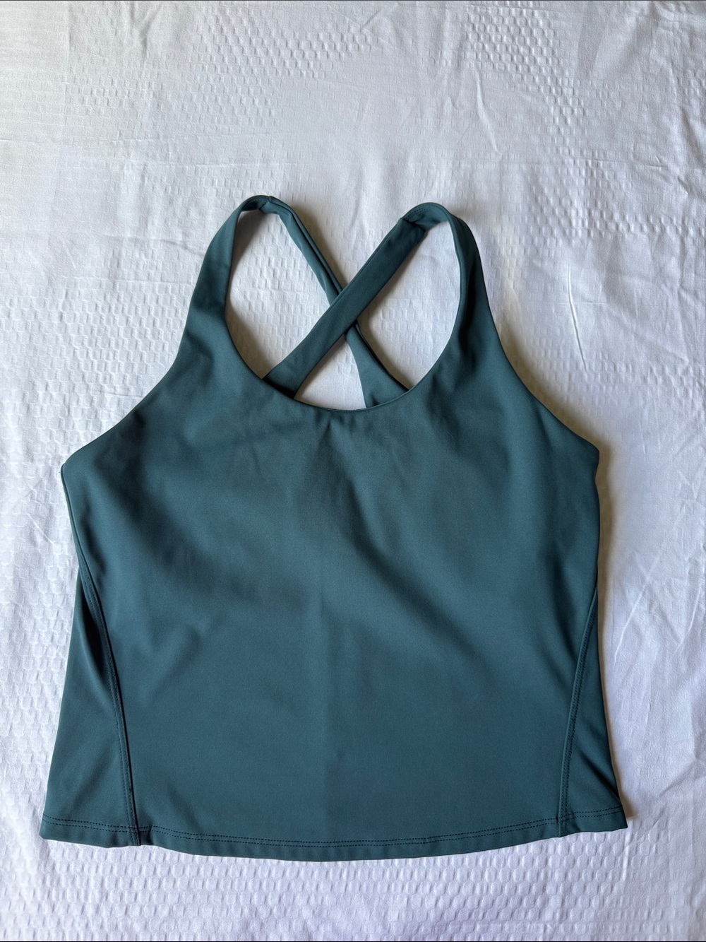SPANX Teal Crossback Tank Top